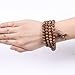 Areke Mens Wood Bracelets Link Wrist Necklace Unisex Women's Tibetan Buddhist Bead Prayer Buddha Mala