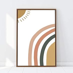 signwin Framed Canvas Wall Art Nordic Rainbow Canvas...