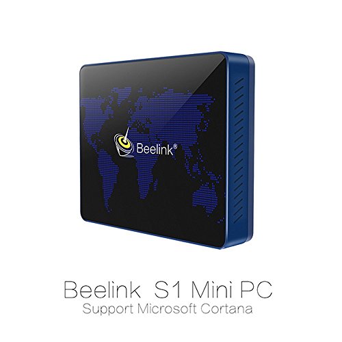Beelink S1 Mini PC Intel Celeron N3450 Quad-core 64bit 8GB RAM + 64GB ROM HD Graphics 500 Dual-Band Wifi Bluetooth 4.0 Voice Control / Type-C Port Windows 10 MINI PC
