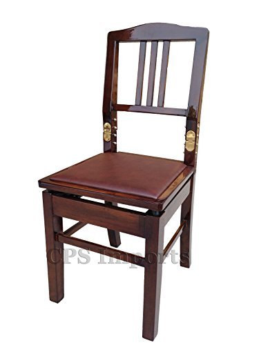 Adjustable Piano Chair Bench with Quick Adjustment in Walnut