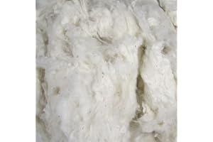 ORGANIC COTTON PLUS Organic Raw Cotton Fiber - Natural Color - 5 Pounds