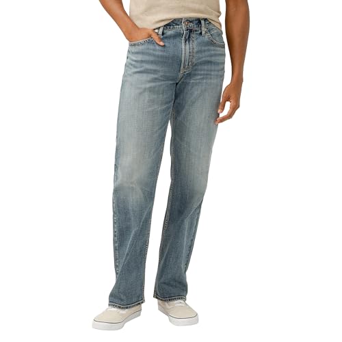 Silver Jeans Co. Zac Relaxed Fit Straight Leg Jeans | Laid Back & Stretchy Deni…