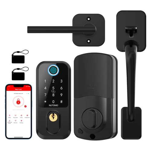 Smart Lock Keyless Entry Fingerprint Deadbolt Handle Sets Locks for