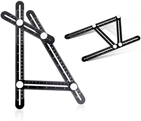 Multi-Angle Measuring Ruler, Aluminum Alloy Angleizer Template Tool Angle Finder Measurement Tools for Carpenter,Engineers,Craftsmen,Builders,Handymen