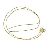 10k Yellow, White or Rose Gold 0.6mm Box Chain Necklace