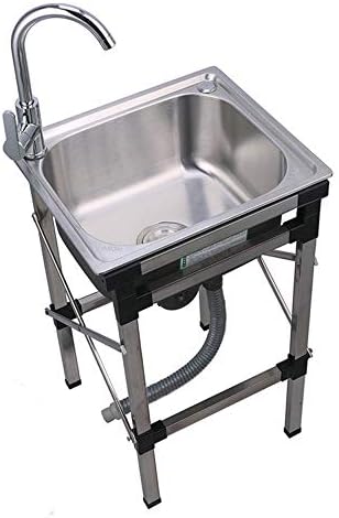 Homelava 流し台 ガーデンシンク キッチンシンク 304ステンレス製簡易流し台 蛇口なし シングルシンク 屋外用ステンレス流し台 取り付き簡単 屋台 q アウトドアに適用 40 75 50cm Homelava 流し台 ガーデンシンク キッチンシンク 304ステンレス製簡易流し台 蛇口なし シングルシンク 屋外用ステンレス流し台 取り付き簡単 屋台 q アウトドアに適用 40 75 50cm