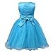 JerrisApparel Little Girls' Sequin Mesh Flower Ball Gown Party Dress Tulle Prom