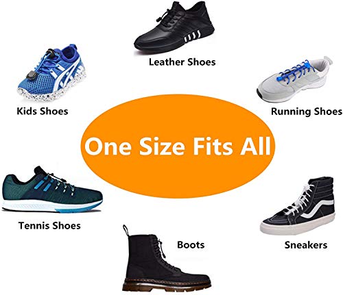 Udaily 4 Pairs No Tie Shoelaces for Kids and Adults, Elastic Shoe Laces for Sneaker - Thumbnail 3