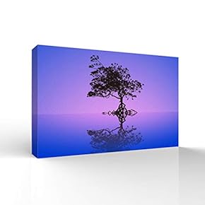 Canvas Wall Art for Living Room,Bedroom Home Artwork Paintings A Lonely Tree Ready to Hang - 12x18 inches