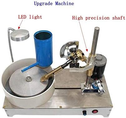 TOPCHANCES 0-1800rpm Upgrade Gem Faceting Machine Jewelry Polisher Jade Flat Grinder (Mechanical Hand Machine)