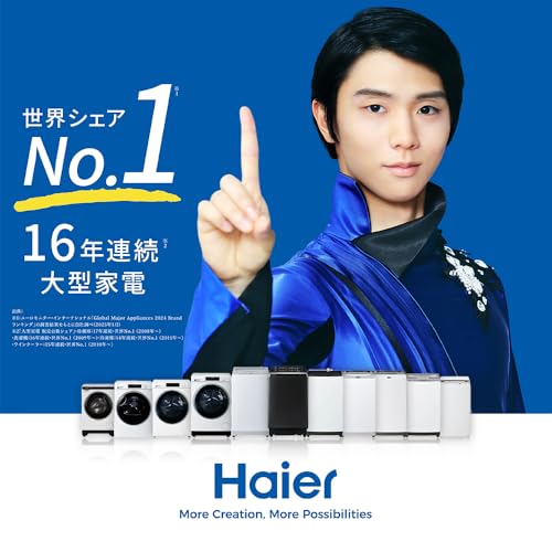 Haier JW-HS61D(W), White, Washing Capacity 13.3 lbs (6 kg), Fully Automatic Washing Machine, Tank Cleaning, Tank Air Drying, Rush Course, Wrinkle Care Dehydration, High Concentration Cleaning