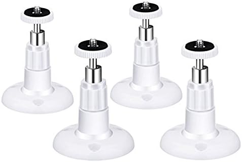 For Arlo Security Wall Mount-KEYE,Metal Indoor Outdoor Adjustable 360° Mount Wall Table Ceiling Security Bracket for Arlo, Arlo Pro, Arlo Cam and Other Models, 4 Pack (White)