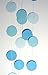 HEARTFEEL 2 Sets of 6.5 Feet Long Circle Dots Baby Blue Paper Garland Best for Baby Shower Wedding Hanging Décor Birthday Party Decoration