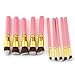 Ammiy 10PCS Professional Premium Kabuki Makeup Brush Set Pink Golden Kit With Case
