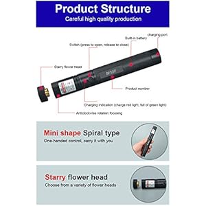 Green Light Pointer Torch, Demonstration Projector Pen, Handheld Flashlight for Camping Biking Hiking Outdoor