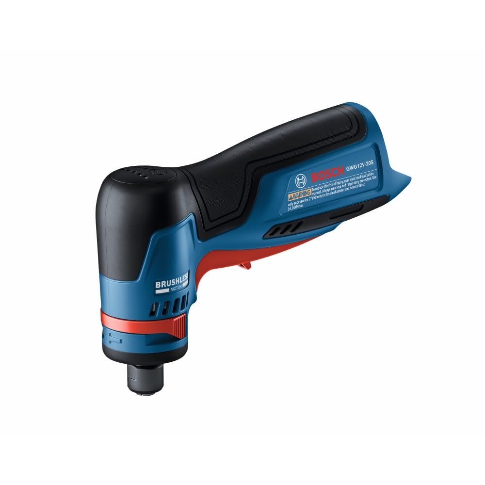 BOSCH GWG12V-20SN 12V Máx. Sin escobillas 1/4 pulg. Herramienta amoladora de ángulo recto