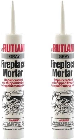 Rutland Fireplace Mortar Cartridge, 10.3-Ounce, Gray … (2 Pack)