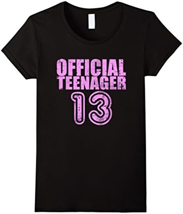 Womens Funny 13th Birthday T Shirt Official Girls Teenager Gift Small Black