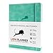 Day Planner - Professional Goal Planner, Calendar & Gratitude Journal to Increase Productivity, Time Management & Happiness - Vegan Leather Softcover, 24 Hourly Planner, Undated 6 Months Work Planner