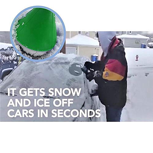 Cyhulu Scrape A Round Magic Ice Scraper, Novelty Design Car Windshield Magic Cone-Shaped Snow Scraper Shovel Tool for Car Window Side Ice Clean - Thumbnail 3