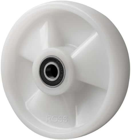 200mm Nylon Pallet Roller Wheel with 20mm bore and 50mm hub length by Ross Castors