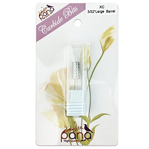 Pana 3/32" Safety Nail Carbide Bit - Silver Large Barrel Head (Grit: Extra Coarse - XC) for Electric Dremel Drill Machine