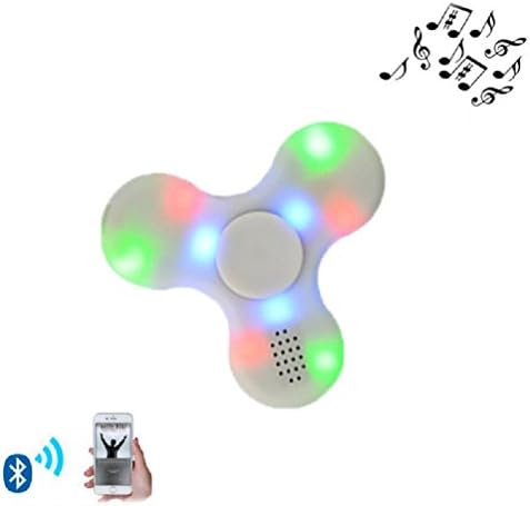 Light LED Color Mini Bluetooth Speaker Music Fidget Spinner Creative Toy White