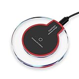 Zonix iPhone 8, 8Plus, iPhone X QI Wireless Charger Charging Pad For Samsung Galaxy S6 S6+ S7 Edge S8, S8+ Crystal Wireless Charging Station For iPhone - For All Qi-Enabled Devices (Black)