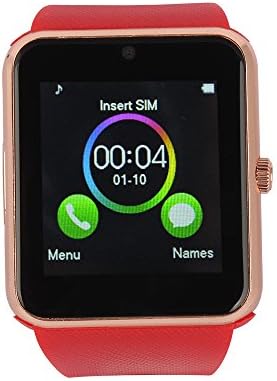 Luckiness Bluetooth Smartwatch for Android Phones / Bluetooth Smart Watch Handsfree Call for Android 4.2 and Above / Handsfree Smartwatch Compatible With Various Phones Such as Samsung HTC LG(Red) 