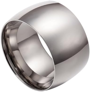 Men's Women's 15mm Silver Stainless Steel Wedding Band Ring USA Size 7-15 Half Size SR016