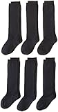 Jefferies Socks Big Girls' Seamless Cotton Knee High  (Pack of 6)