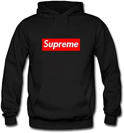Tide Brand Supreme Logo Support For Custom Hoodies Small Black