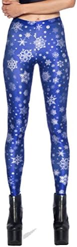 Takra Gold Women Sexy Snowflake Pants Sports Slim Fitness Tight Leggings (XXXL)