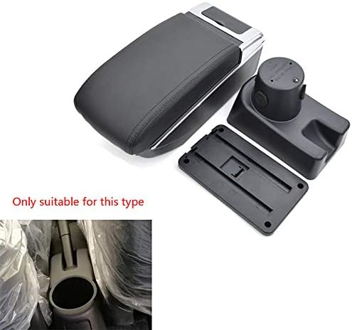 PU Leather Auto Armrest Box Car Center Consoles Armrest Storage Box Automotive Interior Accessories Consolebox Double Storage USB Type Black For Mitsubishi Attrage Mirage 2014-2018