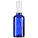 2 oz Empty Spray Bottle Cobalt Blue Boston Round Glass Bottle with White Atomizer - Perfect for Essential Oil Formulas,Aromatherapy and All Natural Cleaning Products (4 Pieces)