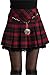 chouyatou Women's A-Line Plaid Wool Blend Pleated Skirt Side Zipper