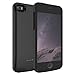 Battery Case for iPhone 5/5S/SE,FNSON 4000mAh Portable Charger Case Upgraded Version Extended Battery Pack Protective Backup Charging Case for iPhone 5/5S/SE Power Bank - Black(4.0 inch)