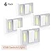 FC-Fancier Closet Light, Battery Operated, Tap Light, Touch, Night, Utility, Wall Wireless Mount Under Cabinet, Shelf, Shed, Kitchen, Garage, Attic, RV, DIY(4-Pack)
