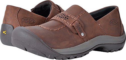 KEEN Women's Kaci Full-Grain Slip-On-w Sandal, Tortoise Shell/Mulch, 9.5 M US