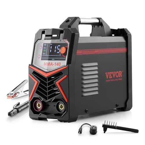 VEVOR TIG Welder, 140A 4-In-1 Welding Machine (Large LED Display) - DC Pulse TIG/DC Pulse MMA/Lift TIG/MMA(Stick), 110&220V Dual Voltage Electric Welder with Synergic Control IGBT Inverter Hot Start