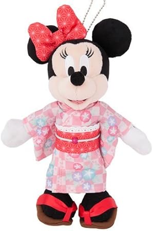 Amazon ミニーマウス 浴衣 ぬいぐるみバッジ ビッグサイズ 夏祭り 和服 七夕 ディズニーリゾート限定 おもちゃ おもちゃ