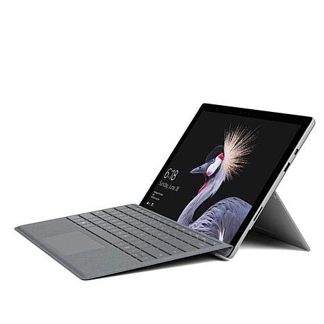 Microsoft Surface Pro 12.3 inch PixelSense Touchscreen Tablet, 2736x1824, 267 PPI, Intel Core m3 7Y30, 4GB RAM, 128GB SSD, Win 10 Home,with Platinum Type Cover, Pick Your Mouse, Pen and More