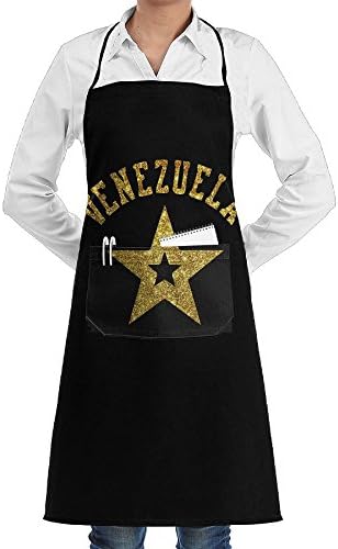 Nation Flag Ve Venezuelan Spanish Country Cooking Kitchen Aprons With Pockets Bib Apron For Cooking, Baking, Crafting, Gardening, BBQ