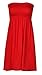 GirlsWalk Women's Plus Size Plain Boob Tube Bandeau Sheering Top Red