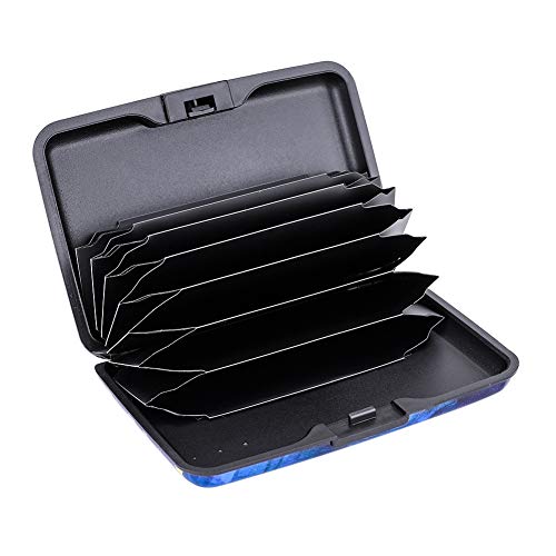 Elfish RFID Blocking Credit Cards Holder Aluminum Wallet Metal ID Case for Men Women (bird moon) - Thumbnail 2