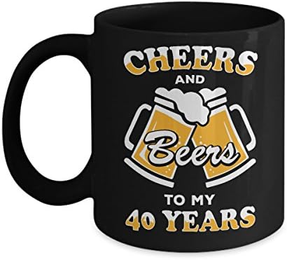 TeeCentury Cheers And Beers To My 40 Years Mug 11oz
