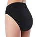 Wingslove 3 Pack Plus Size Underwear for Women, High Cut Panties Comfort Soft Breathable Underwear Ladies Full Coverage Panty Black