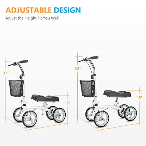 OasisSpace Small Size Lightweight Knee Scooter and