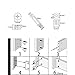 Luckycivia 50 Sets Cam Fitting with Dowel 3-in-1 Hardware Connectors Furniture Side Connecting Pre-Inserted Nut Screw Eccentric Wheel