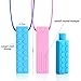 Sensory Chew Necklace (6 Value Pack with Colored Cords + Bonus Pencil Topper), Silicone Chewy for ADHD, Teething, Autism, Oral Motor Chew Toy for Boys and Girls,Non-Toxic Teething Toys for Kids